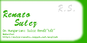 renato sulcz business card